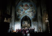 Das Vokalensemble Messa di Voce führte das Oratorium «Das jüngste Gericht» in der St.-Oswald-Kirche auf. Bild: Stefan Kaiser, Zug, 9. März 2019