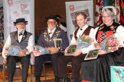 Die neuen Freimitglieder (von links): Amadé Leiggner, Michel Huser, Ueli Kämpfer und Antje Burri-Escher. (Bild: Robi Kuster, Escholzmatt, 9. März 2019)
