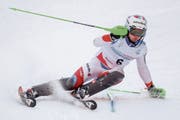 Die Universiade im russischen Krasnojarsk, war für den Beckenrieder Yannick Chabloz, hier unterwegs beim Kombinationsslalom, das erste grosse Highlight in seiner noch jungen Sportlerkarriere. (Bild: Mikhail Tereshchenko/Getty Images (Krasnojarsk, 11. März )