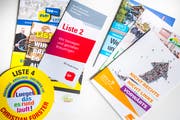 SVP, FDP und CVP haben eine Listenverbindung, ebenso wie Freie Liste/Grüne mit Christian Forster. SP und EVP sind keine Allianz eingegangen. (Bild: Andrea Stalder)