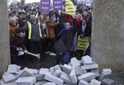 Demonstration an der Grenze zwischen Irland und Nordirland im Januar 2019. (Bild: ap/ap)