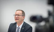 Regierungsrat Walter Schönholzer an der Medienkonferenz zum «Untersuchungsbericht Hefenhofen». Noch heute belastet ihn der Fall Hefenhofen schwer. (Bild: Andrea Stalder, 31. Oktober 2018)