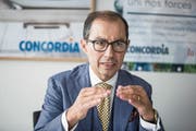 Concordia-CEO Nikolai Dittli im Hauptsitz des Krankenversicherers in Luzern. (Bild: Manuela Jans-Koch, 7. März 2019)