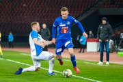 Silvan Sidler (rechts) ist via Team Zugerland zum FCL und ins Super-League-Team aufgestiegen. (Bild: Martin Meienberger / Freshfocus, Zürich, 2. März 2019)