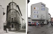 Das Café Weisshaar war näher ans Waaghaus gebaut als es heute die Post Brühltor ist. Darum hat's vor der Post Platz für einen kleinen Baum. (Bilder: Stadtarchiv der OG St.Gallen/Reto Voneschen)