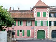 Umstrittener Umbau in ein Museum: Das rosafarbene Haus La Muette, in dem der berühmte Schriftsteller Charles Ferdinand Ramuz zwischen 1930 et 1947 wohnte. (Bild: Keystone/LEO DUPERREX)