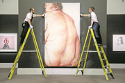 Das Werk «Juncture» von Jenny Saville bei seiner Versteigerung im Auktionshaus Sotheby’s. (Bild: Tristan Fewings/Getty, London, 1. März 2019)