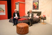 Bernadette Erni und Pius Rösli bilden das Co-Präsidium der Theatergesellschaft Adligenswil, die das Stück «Das Mandarinenzimmer» aufführt. (Bild: Roger Grütter, 9. März 2019)