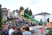 Die Einweihung des Spielplatzes beim Schulhaus Dreiggli in Hemberg war für Primarschulgemeinde Hemberg einer der Höhepunkte im vergangenen Jahr. (Bild: Urs M. Hemm, 17.09.2018)