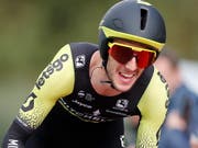 Simon Yates auf seinem Weg zum Etappensieg beim Einzel-Zeitfahren bei der traditionsreichen Rundfahrt Paris - Nizza (Bild: KEYSTONE/EPA/SEBASTIEN NOGIER)