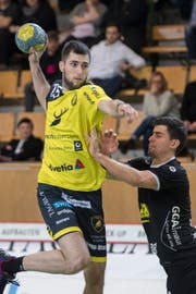 Dominik Jurilj kam gegen Schaffhausen nur sehr selten in den Abschluss. (Bild: Urs Bucher)