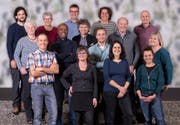 Die Grüne: Dominik Anliker, Kathrin Fröhlich, Norbert Manser, Trudi Beck, Iyke Moneke, Martin Müller, Reto Frei, Veronika Portmann-Imhof, Jonas Portmann, Rita Rechsteiner, Angela Testa Beer, Hans Wyss, Hansjürg Jenni, Cornelia Hauser und Anya Hitchins. (Bild: PD)