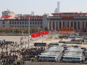 Zum Abschluss seiner Jahrestagung segnete Chinas Volkskongress ein neues Gesetz ab, das auf die Benachteiligung ausländischer Firmen in China eingeht. (Bild: KEYSTONE/AP/NG HAN GUAN)