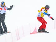 Kalle Koblet ist bei seinem Lieblingsrennen in Veysonnaz schnell unterwegs (Bild: KEYSTONE/LAURENT GILLIERON)