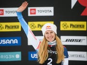 Fanny Smith will auch beim Saison-Finale in Veysonnaz vom Siegerpodest winken (Bild: KEYSTONE/FR71569AP/ALEX GOODLETT)