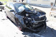 Eines der am Unfall beteiligten Autos. (Bild: Luzerner Polizei, Beromünster, 16. März 2019)