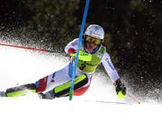 Wendy Holdener greift im letzten Slalom des Winters noch einmal an - zum ersten Sieg reicht es ihr knapp nicht (Bild: KEYSTONE/AP/ALESSANDRO TROVATI)