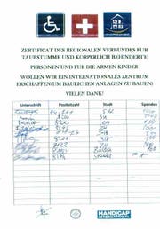 Ein fingiertes Spendenblatt der rumänischen Betrüger. (Bild: Kantonspolizei St.Gallen - 17. März 2019)