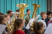 Bläserinnen und Bläser der Knabenmusik St.Gallen an einer Probe fürs Jahreskonzert 2018. (Bild: Michel Canonica - 14. Juni 2018)