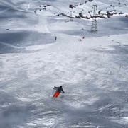 Marcel Dobler ist in Flims auf leeren Pisten unterwegs. (Bild: PD)