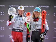 Überstrahlen die Konkurrenz: Marcel Hirscher und Mikaela Shiffrin (Bild: KEYSTONE/EPA/CHRISTIAN BRUNA)