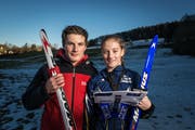 Ski-Orientierungslauf und Orientierungslauf sind ihre Disziplinen: die Geschwister Lukas und Eliane Deininger am Anfang ihrer Karriere. (Bild: Michel Canonica - 13.2.2014)