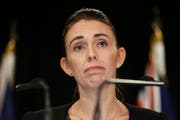 Premierministerin Jacinda Ardern während einer Pressekonferenz. (Wellington, 18. März 2019)