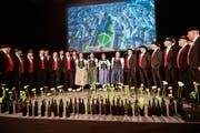 Das Jodelchörli St.Gallen Ost feierte im März 2018 seinen 30. in einer vollen Olma-Halle unter anderem mit der Premiere der ersten Jodelchor-Hymne für die Stadt St.Gallen. (Bild: Ralph Ribi - 3. März 2019)