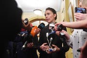 Neuseelands Premierministerin Jacinda Ardern während ihrer Pressekonferenz in Wellington am Dienstag. (Bild: Mark Tantrum/Getty)