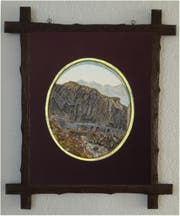 Das Reliefbild der Teufelsbrücke, gemalt von Josef Brunner. (Bild: Sammlung Ruedi Gisler-Pfrunder)