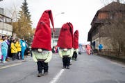 Am Fasnachtszumzug in Schachen: Gruppe Blaff aus Schwarzenberg (Motto: Zwerge).