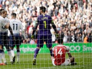 Held und Versager: Hugo Lloris wehrte den Penalty von Arsenals Aubameyang ab (Bild: KEYSTONE/AP/TIM IRELAND)