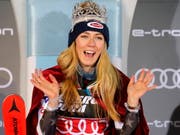 Mikaela Shiffrin freut sich in Zagreb über einen ihrer 14 Saisonsiege (Bild: KEYSTONE/EPA/ANTONIO BAT)