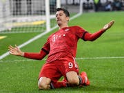 Robert Lewandowski wie gewohnt: Der Pole traf auch in Gladbach für die Bayern (Bild: KEYSTONE/AP/MARTIN MEISSNER)