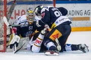 Goalie Tobias Stephan (Nr. 51): mehr als ein sicherer Rückhalt für den EV Zug. (Bild: Alexandra Wey/Keystone, Zug, 9. März 2019)