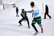 Snow-Volleyball wird auch in der Schweiz immer populärer. (Bild: PD, Engelberg, 18. Februar 2018)