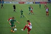 Der Kunstrasen von 2007 des Sportplatzes Städerried scheint intakt zu sein, doch das Bild täuscht. Seine Laufzeit ist zu Ende. (Bild Robert Hess, Alpnach, 17. März 2019)