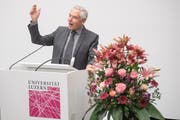 Peter Brabeck (74), am Dienstag Referent an der Uni Luzern, war bis im Frühjahr 2017 Präsident von Nestlé. (Bild: Boris Bürgisser)