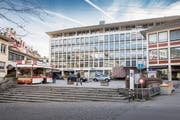 Der Standort für die Neue Bibliothek von Stadt und Kanton: Das Uniongebäude am St.Galler Blumenmarkt. (Bild: Urs Bucher)