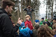 Am Schnuppertag vor einem Jahr bei der Pfadi-Abteilung Helveter unter anderem auf der Bernegg. (Bild: Michel Canonica - 10. März 2018)