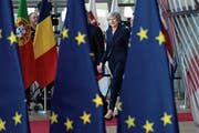 Die britische Premierministerin Theresa May am Donnerstag bei ihrer Ankunft in Brüssel. Bild: Sean Gallup/Getty