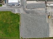 Massenhaft Siloballen mit Pressschnitzeln auf dem Gelände der Zuckerfabrik Frauenfeld. (Bild: Reto Martin (29. Dezember 2019)