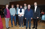 Der neue Kirchenverwaltungsrat: Kathrin Birrer, Simon Fischli, Präsident Erich Fässler, Patricia Fritsche-Manser, Pfarrer Lukas Hidber, Markus Rusch und Markus Bartholet. (Bild: Astrid Zysset)