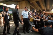 Prayuth Chan-ocha, Premierminister der Militärregierung, tritt am Wahltag vor die Medien. (Bild: Lauren DeCicca/Getty (Bangkok, 24. März 2019))