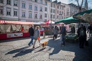 Au dem St.Galler Wochenmarkt. (Bild: Benjamin Manser - 23. März 2019)