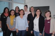 Der Vorstand mit neuem Mitglied: Erika Freudenthal, Sabrina Disabato, Anja Brunner, Gabriela Rassel, Angela Dennler, Edith Pensa Gerber, Céline Moser und Katrin Henauer. (Bild: Kurt Peter)