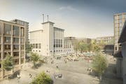 Die Cham Group entwickelt auf ihrem ehemaligen Fabrikgelände im Zentrum von Cham ein neues Quartier mit rund 1000 Wohnungen und 1000 Arbeitsplätzen. (Visualisierung: PD)