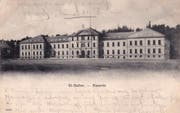 Die Kaserne St.Gallen auf der Kreuzbleiche um 1900. Noch fehlt links daneben die Militärkantine. (Bild: Sammlung Reto Voneschen)