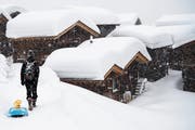 Ferienwohnungen in der Walliser Gemeinde Bellwald. (Bild: Jean-Christophe Bott/Keystone (Bellwald, 21. Januar 2019))