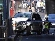 Mit diesem Auto raste ein IS-Sympathisant 2017 in der australischen Stadt Melbourne in eine Menschenmenge. 20 Menschen wurden verletzt, einer davon starb später im Spital. (Bild: KEYSTONE/EPA AAP/JOE CASTRO)